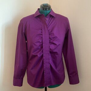 Talbots Misses 14 Magenta Cotton Blouse